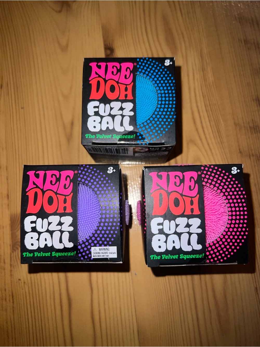 AUTHENTIC NeeDoh Fuzz Ball (3) Pack